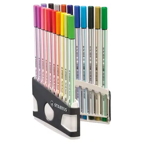 Vláknový fix s flexibilným štetcovým hrotom STABILO Pen 68 brush ColorParade ARTY - 20 ks